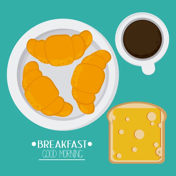Diseño de comida de desayuno — Vector de stock
