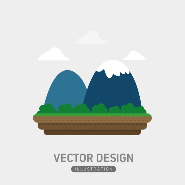 Icono de montaña diseño — Vector de stock