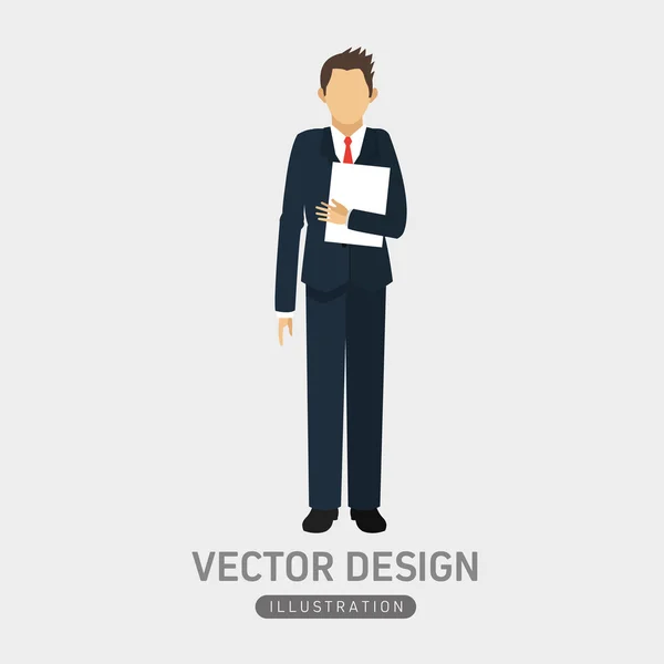 Businesspeople icon design — Stock Vector