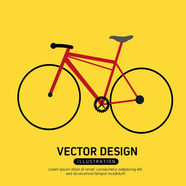 Estilo de vida bicicleta diseño — Vector de stock