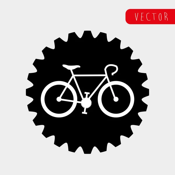 Estilo de vida bicicleta diseño — Vector de stock