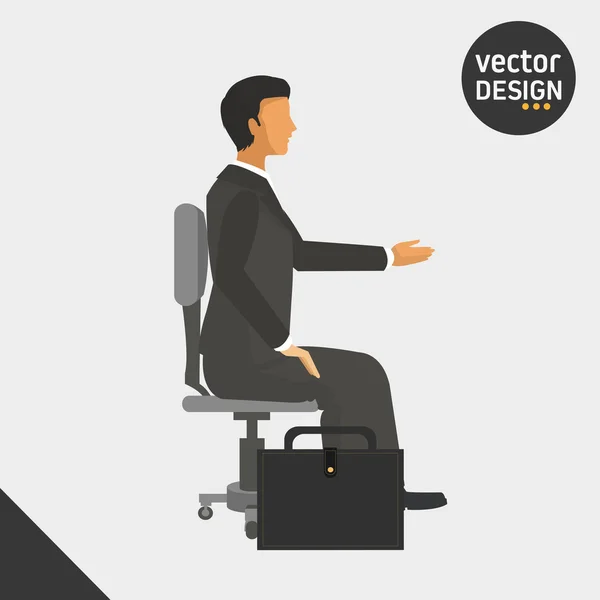 Diseño de iconos para empresarios — Vector de stock