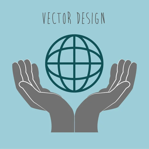 Guardar diseño del planeta — Vector de stock