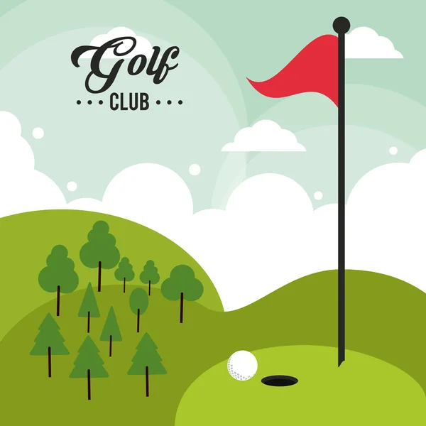 Diseño del club de golf — Vector de stock