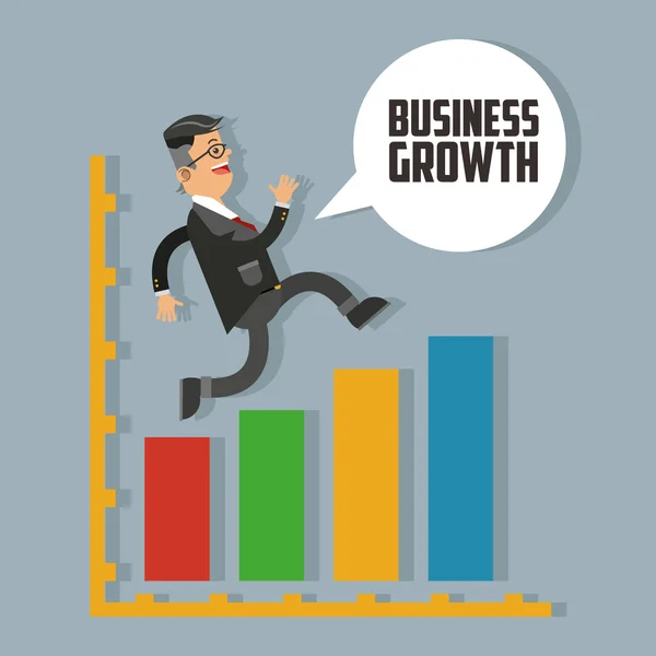 Business growth design — Stock Vector