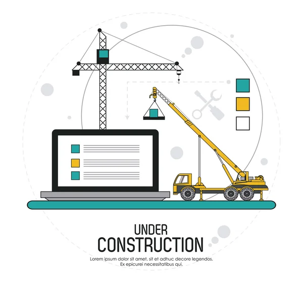 En construcción diseño — Vector de stock