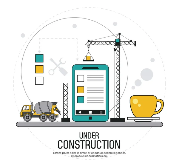 En construcción diseño — Vector de stock