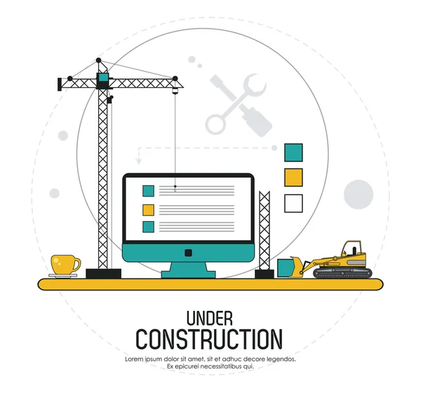 En construcción diseño — Vector de stock