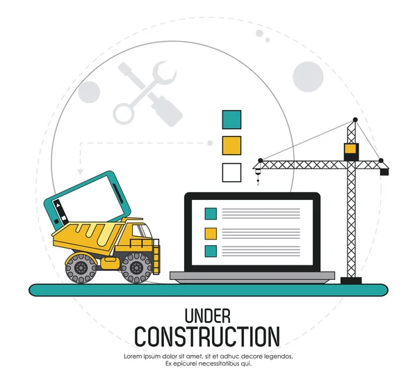 En construcción diseño — Vector de stock