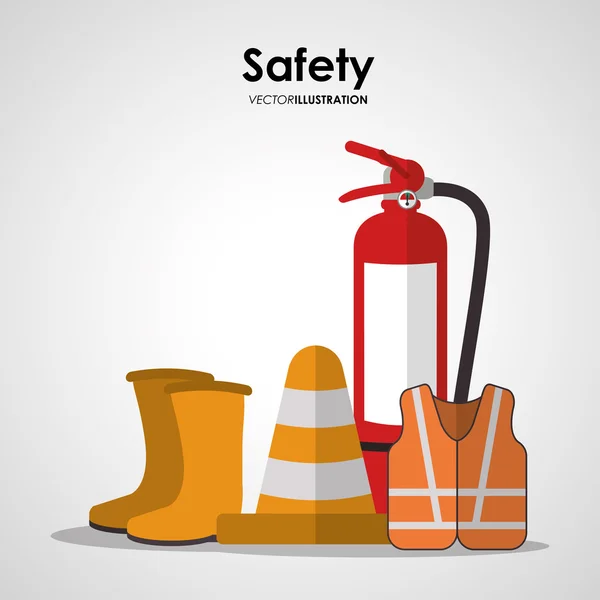 Safety at work icon design — Stock Vector