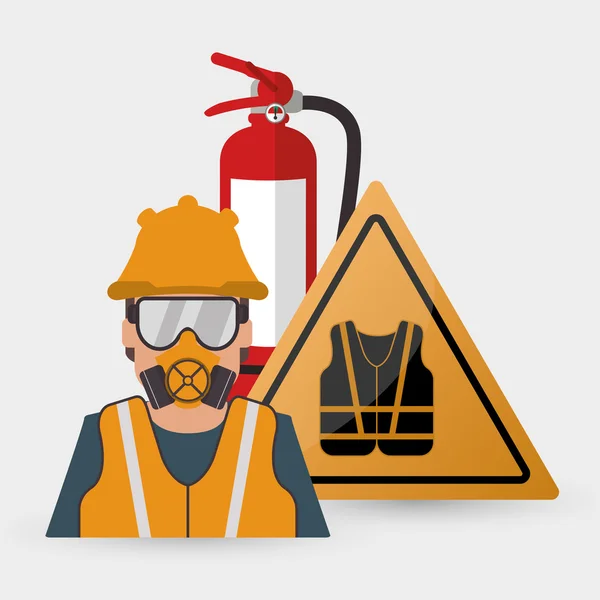 Safety at work icon design — Stock Vector