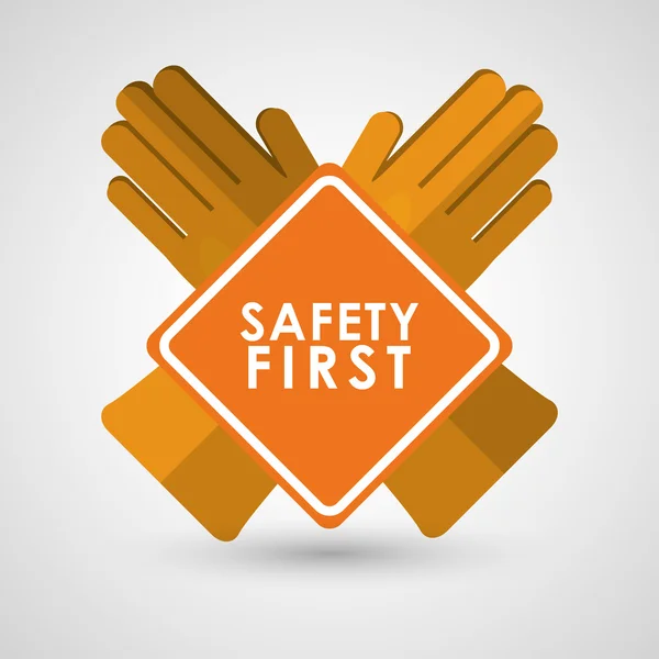 Safety at work icon design — Stock Vector