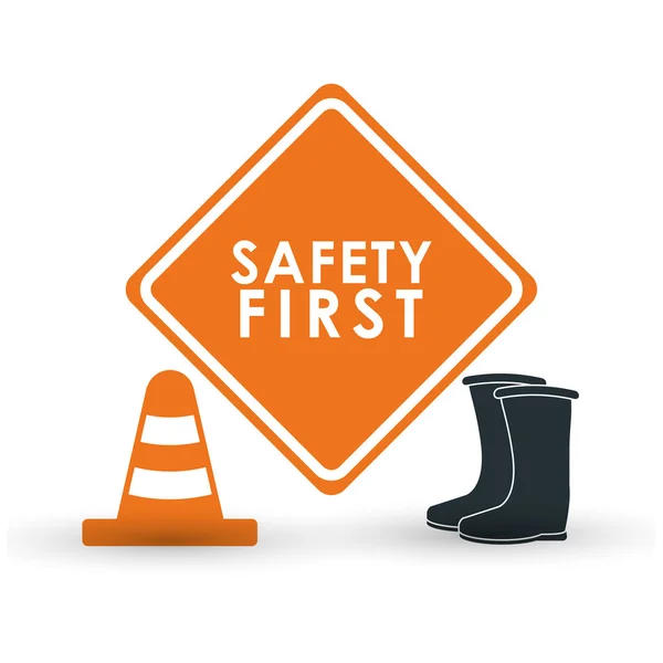 Safety at work icon design — Stock Vector