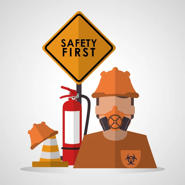 Safety at work icon design — Stock Vector