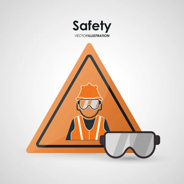 Progettazione delle icone di sicurezza sul lavoro — Vettoriale Stock