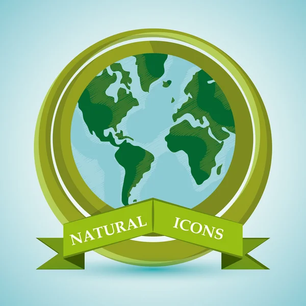 Eco and natural icons design — Stock Vector