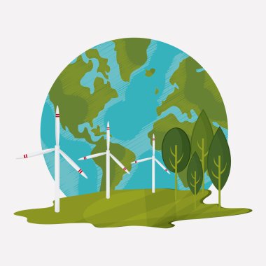 Çevre ve doğal simgeleri tasarım