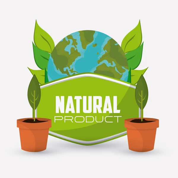 Design de ícones ecológicos e naturais — Vetor de Stock