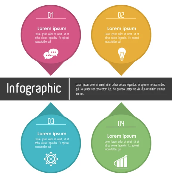 Conception d'icônes infographiques — Image vectorielle