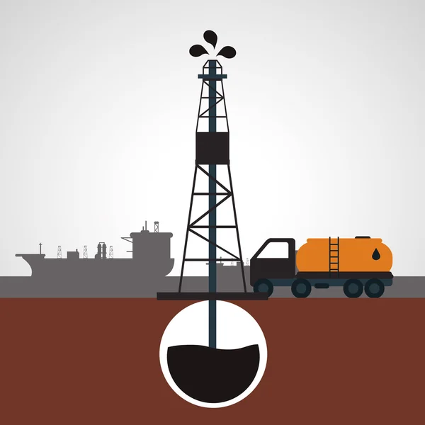 Проектирование нефтяной промышленности — стоковый вектор