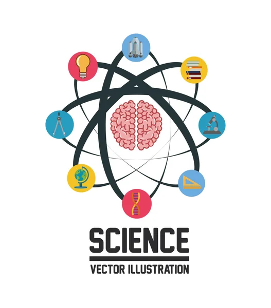 Věda ikony designu — Stockový vektor