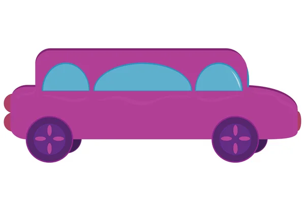 Cartoon style pink toy limousine — Stock Vector