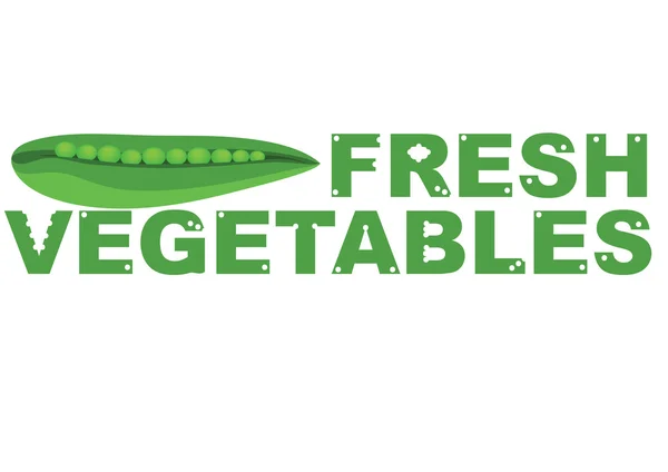 Légumes frais pour logo ou bannière — Image vectorielle