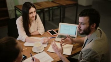 Cafe iş görüşmesi. mimari kroki