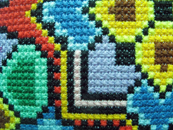 Coloured Cross stitch pattern — Stockfoto