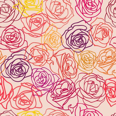 Dikişsiz desen gül