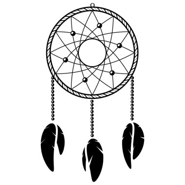 Siyah ve beyaz Dreamcatcher