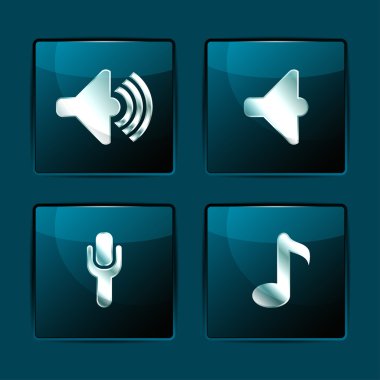 Ortam düğmeleri tasarım kümesi