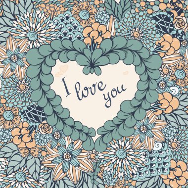 çiçeklerden yapılan kalp