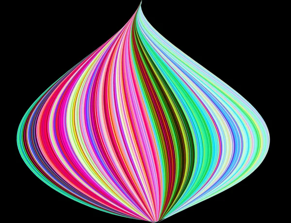 Абстрактний веселковий шар смугастого фону вихрової форми — стокове фото