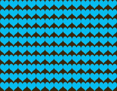 Soyut mavi kalp şekli Dikişsiz desen arka plan