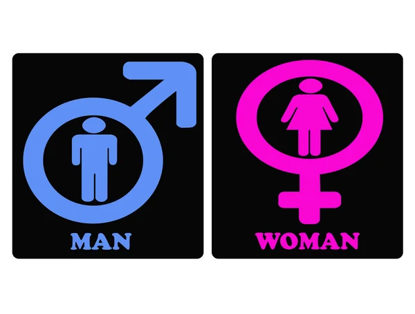 Pictrogram man woman sign icons — Stock Photo, Image