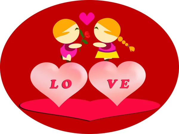 Закохана пара в день Святого Валентина — стокове фото