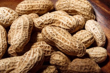 Ahşap tabak portre makro fıstık