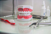 ordinaci zubního lékařství. Zátiší na zubní lékařská témata ve stomatologii
