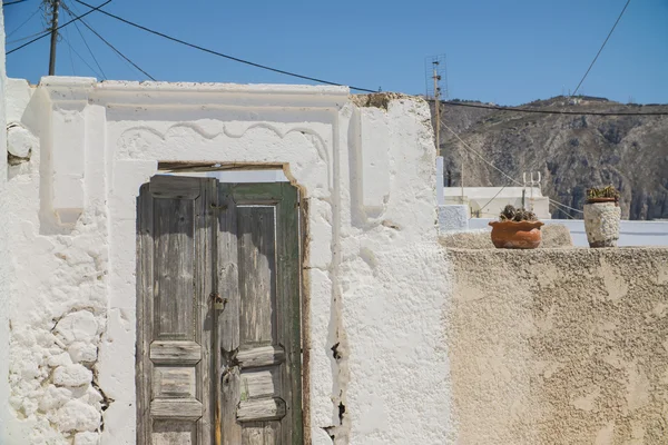 Vacker Plats Med Gamla Hus Grekland Bakgrunden — Stockfoto