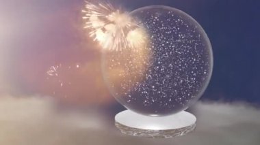 Noel kar topu küresi 3D görüntüleme