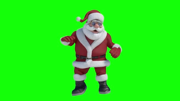 Cartoon Santa Claus Dancing Render — Stock Video