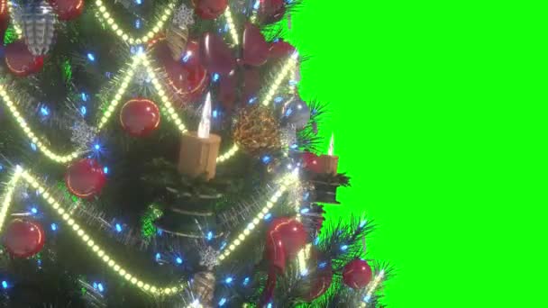 クリスマスツリー背景美しい3Dレンダリングアニメーション — ストック動画