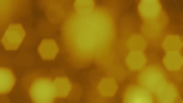 Abstrakter Bewegungshintergrund Glänzende Goldpartikel Schimmernde Glitzerpartikel Mit Bokeh Neujahr Und — Stockvideo