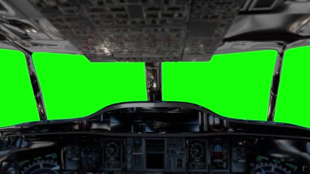 Pesawat Ruang Angkasa Cockpit Dalam Pilot Point View Render — Stok Video