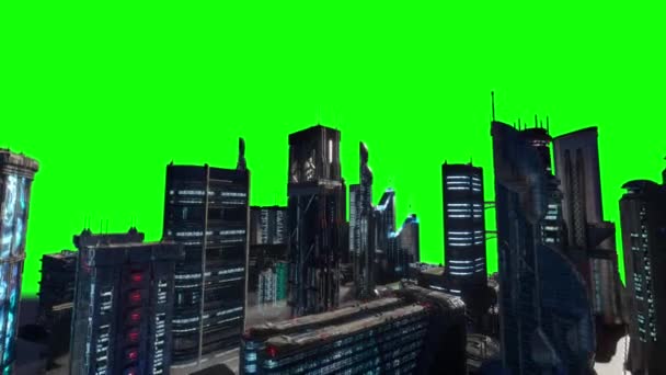 Une Ville Futuriste Abstraite Moderne Science Fiction Brillant Avenir Néon — Video