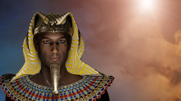 Starożytny Faraon Egipski Renderować — Zdjęcie stockowe