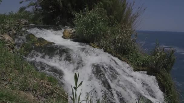 Grande Cachoeira Turquia Antalya — Vídeo de Stock