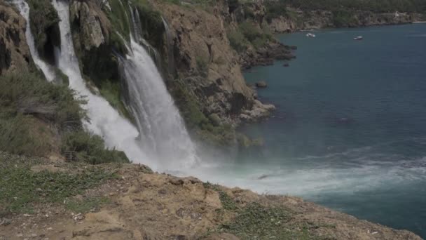 Grande Cachoeira Turquia Antalya — Vídeo de Stock