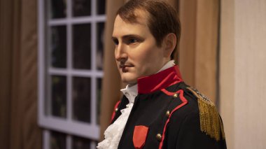 ANTALYA, TURKEY - 12 Haziran 2021: Napolyon Bonapart, Fransız askeri ve siyasi lideri, Balmumu Müzesi 